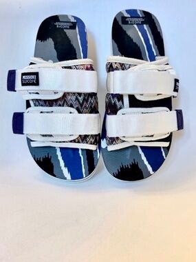 SUICOKE X Missoni Zigzag-Strap Sandals In White Size 7